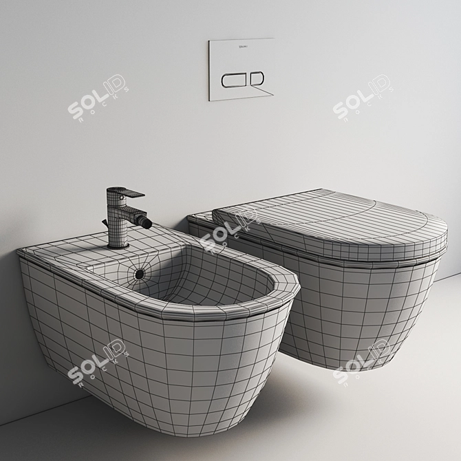 Chic Duravit Darling New Set 3D model image 13