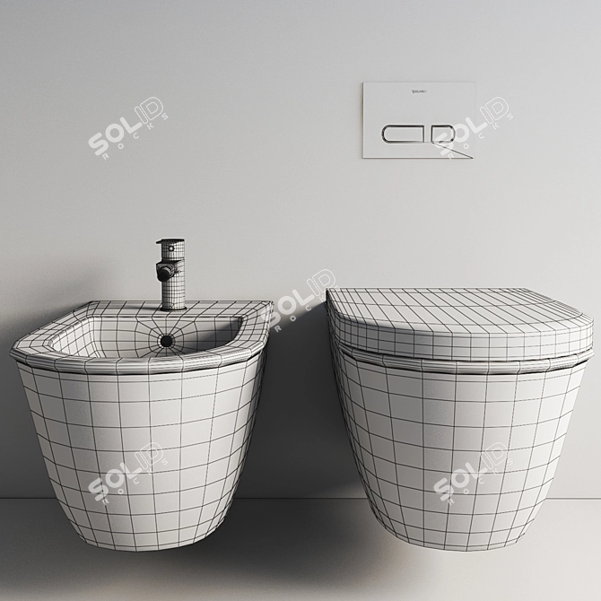 Chic Duravit Darling New Set 3D model image 14