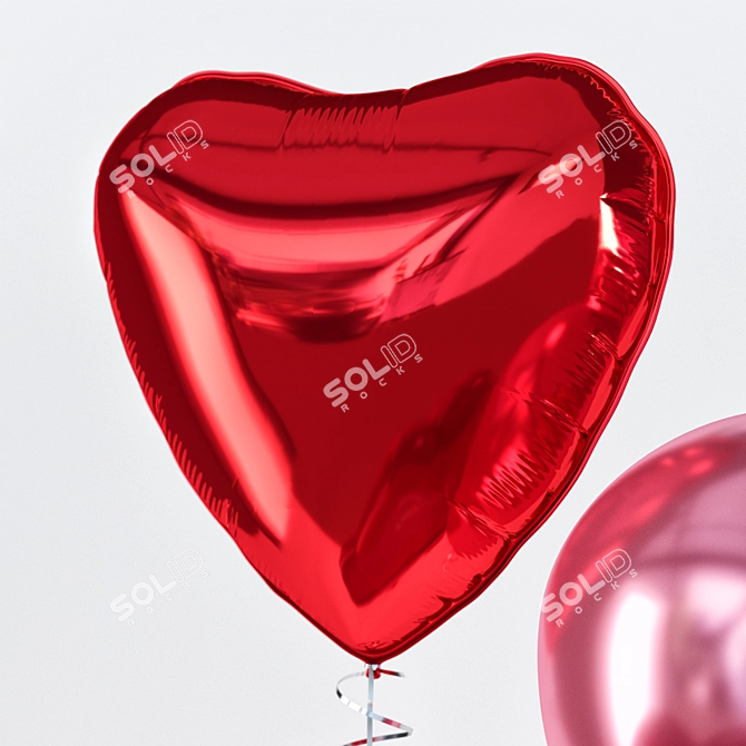 Colorful Balloon Set for 3D 3D model image 7