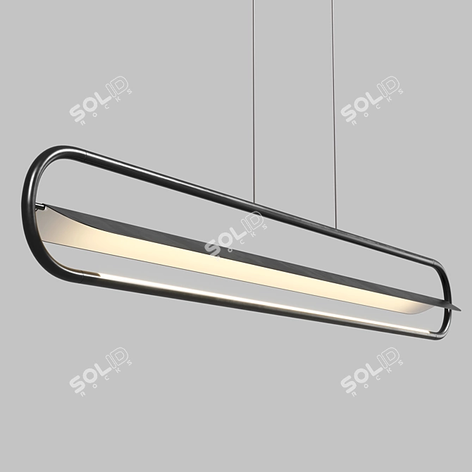 Sleek LED Pendant Light 3D model image 2