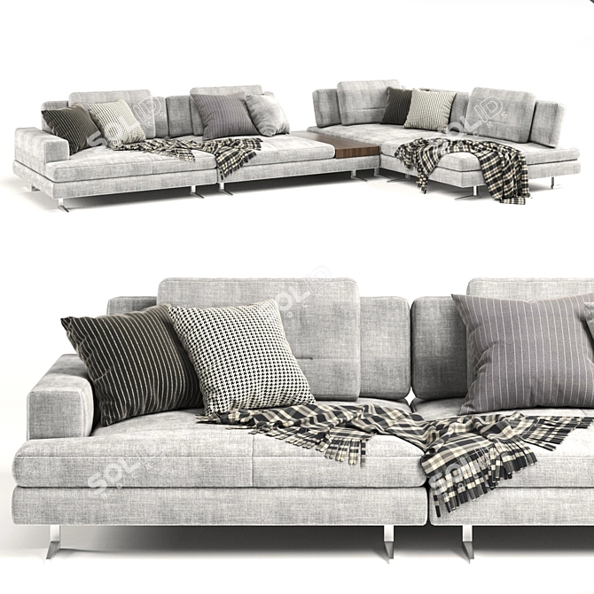 Modern Ermes Sofa Rendered in V-Ray 3D model image 1