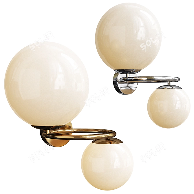 Modern Wall Lamp Design Poldi 3D model image 1