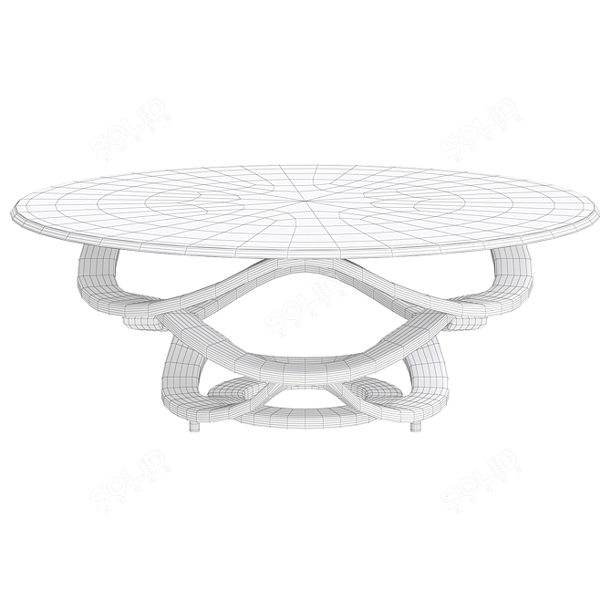 Modern Neolitico Glass Coffee Table 3D model image 2