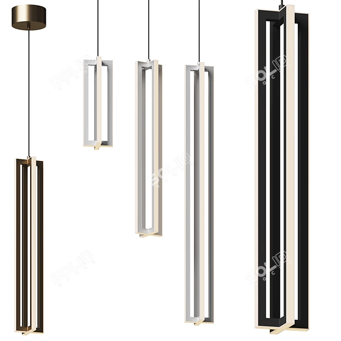  Modern LED Ceiling Pendant Cass 3D model image 1
