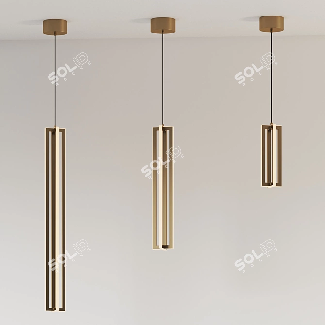  Modern LED Ceiling Pendant Cass 3D model image 2