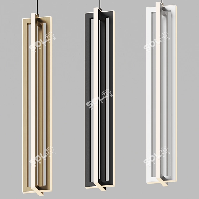  Modern LED Ceiling Pendant Cass 3D model image 3