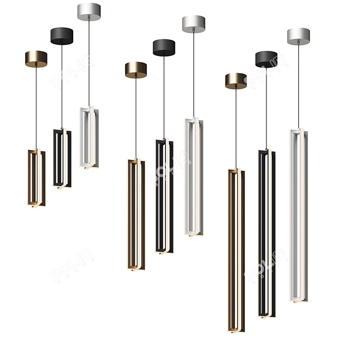  Modern LED Ceiling Pendant Cass 3D model image 4