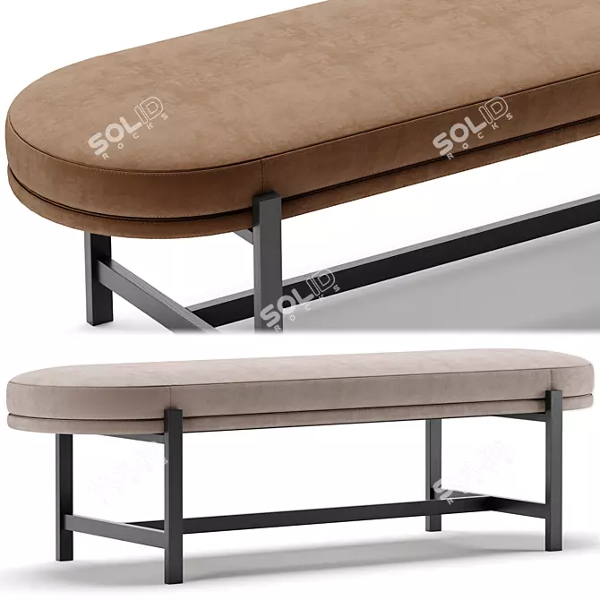 Modern COLBERT Indoor Bench Design 3D model image 2