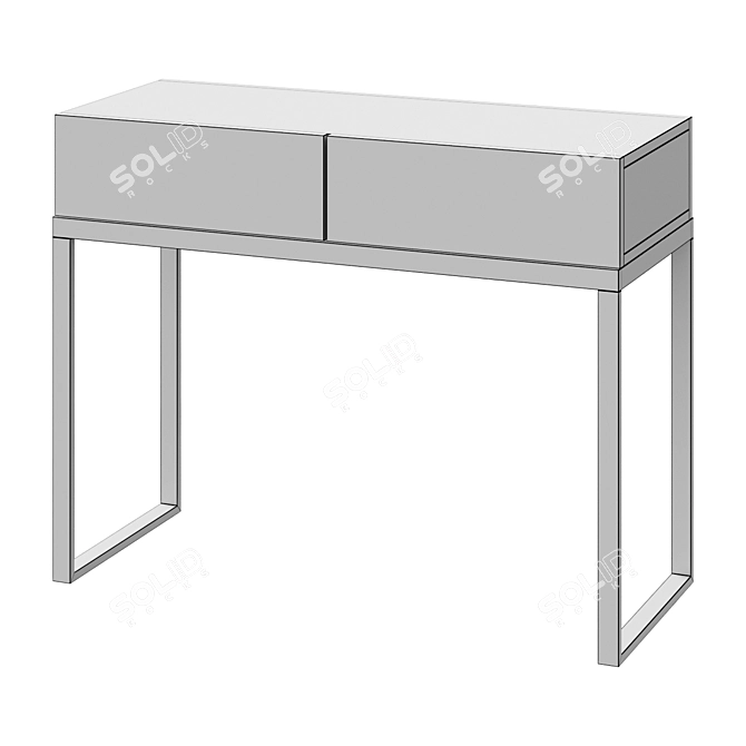 Modern Flat Console Stand 3D model image 2
