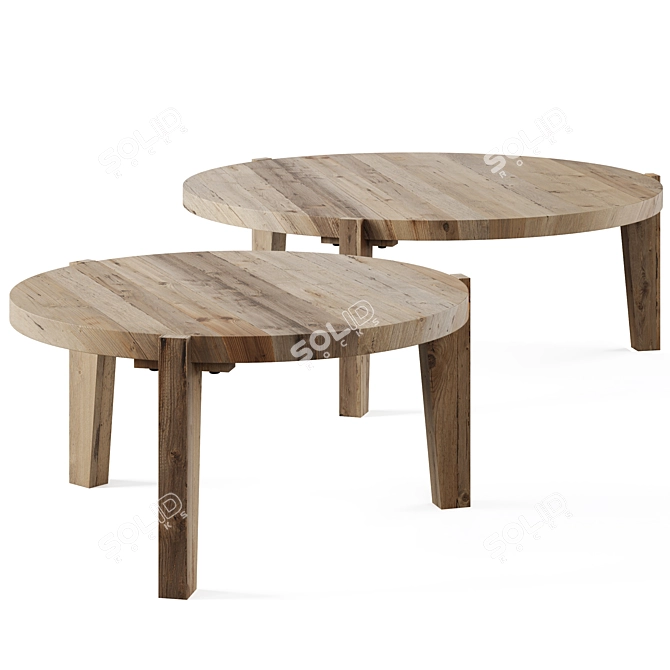 Natural BALI Coffee Table: 110cm 3D model image 1