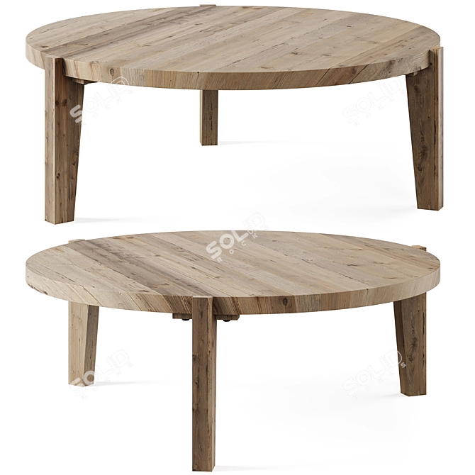 Natural BALI Coffee Table: 110cm 3D model image 2