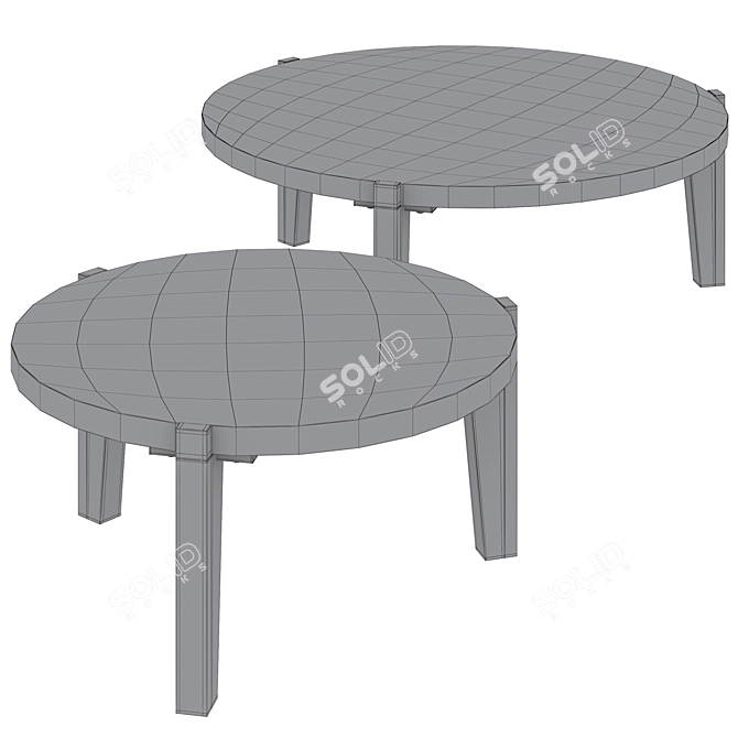 Natural BALI Coffee Table: 110cm 3D model image 4