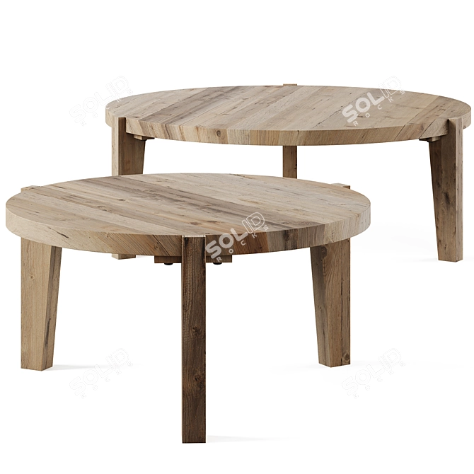 Natural BALI Coffee Table: 110cm 3D model image 5