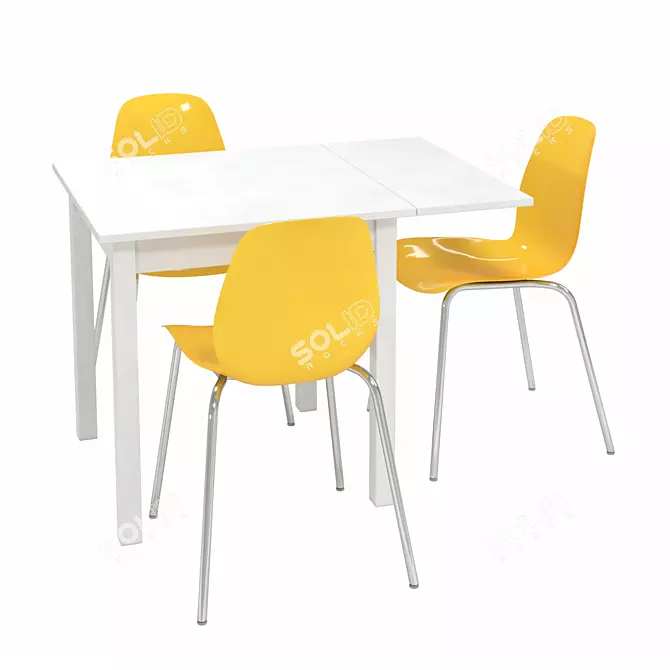 Nordviken Extendable Dining Table 3D model image 1