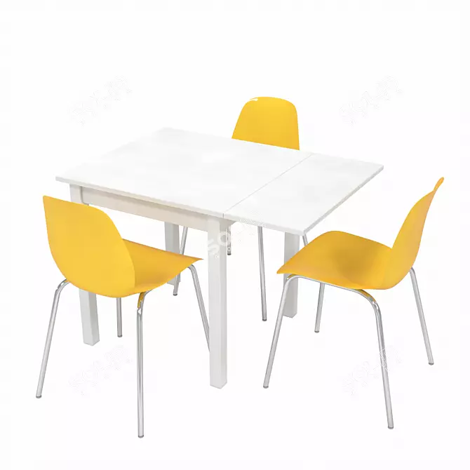 Nordviken Extendable Dining Table 3D model image 3