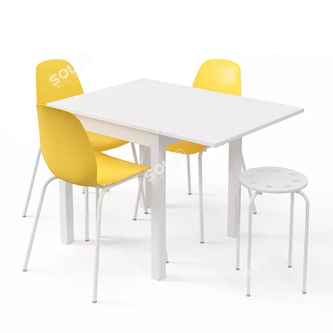 Nordviken Extendable Dining Table 3D model image 7