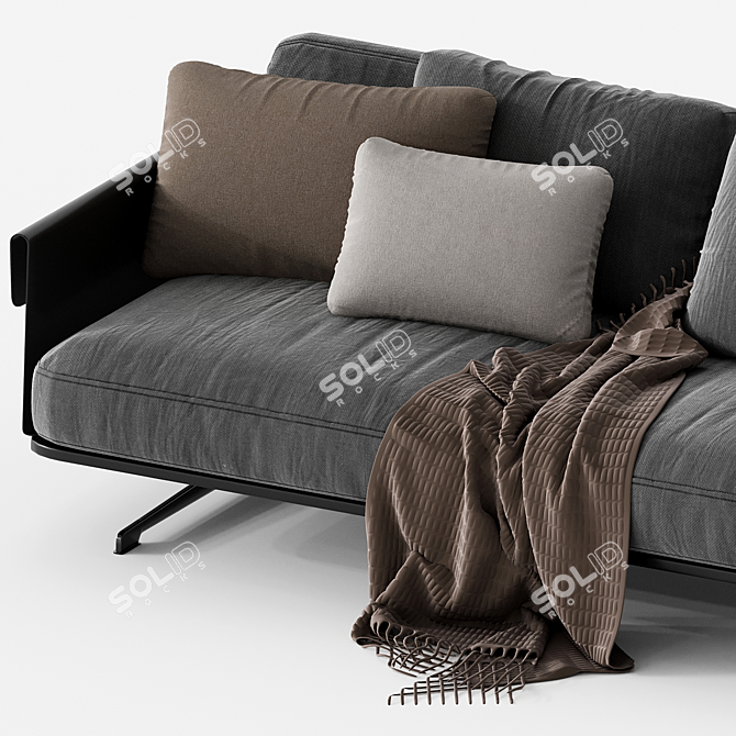 Flexform BRETTON Sofa: Chic Comfort 3D model image 2