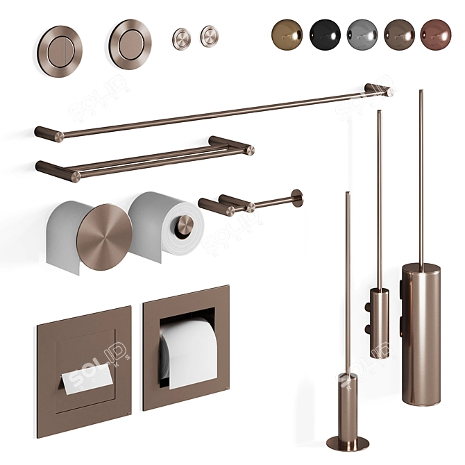 CEA Bathroom Accessories Set 3D model image 1