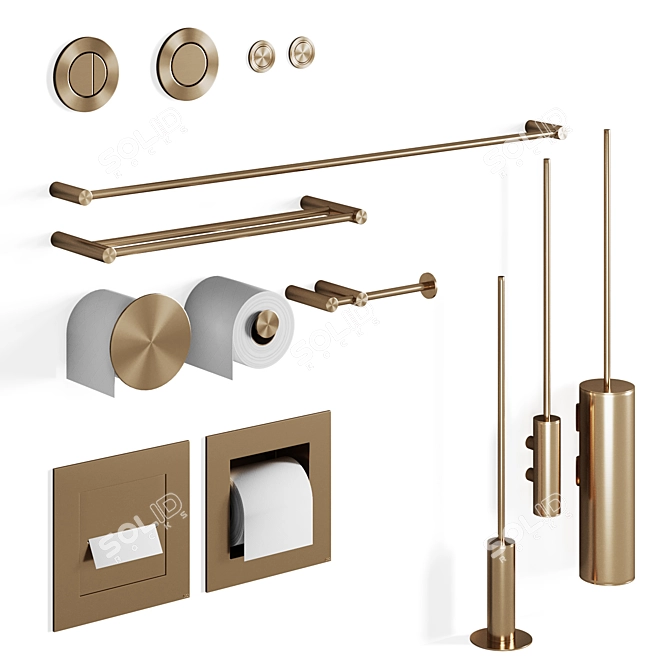 CEA Bathroom Accessories Set 3D model image 4