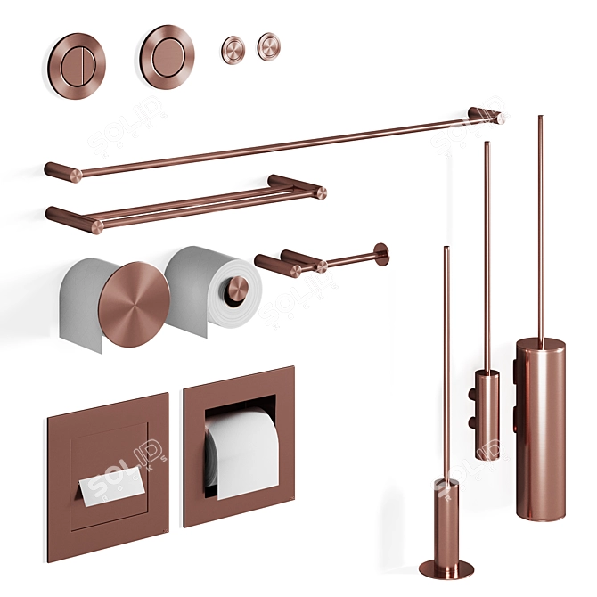 CEA Bathroom Accessories Set 3D model image 5