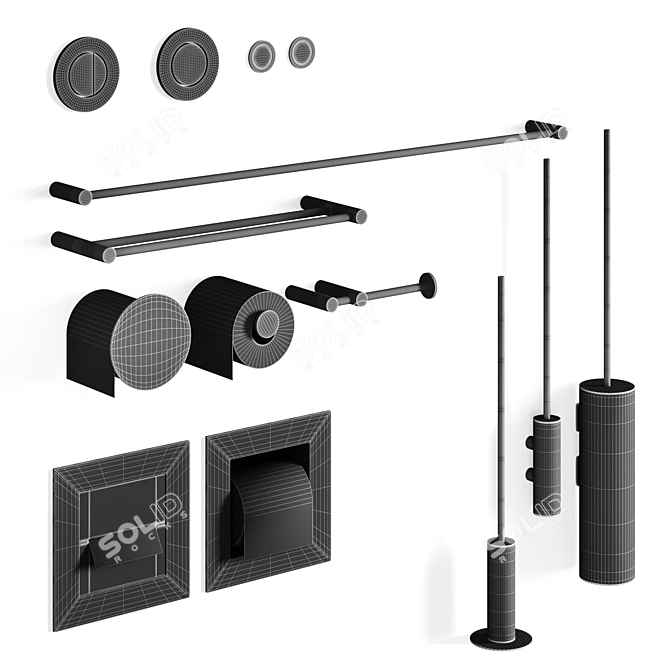 CEA Bathroom Accessories Set 3D model image 6