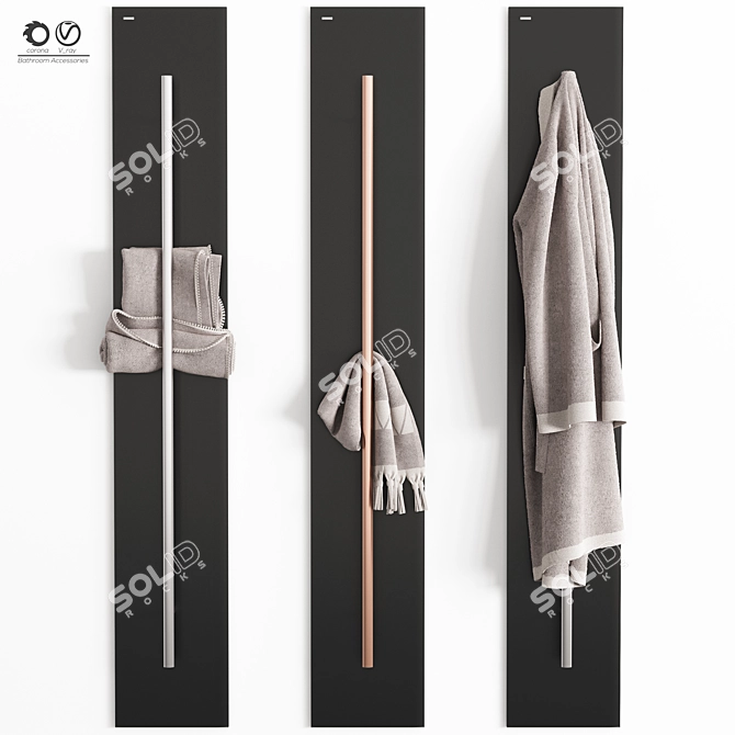 Luxury Towel Set 002 3D model image 1