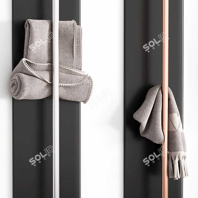 Luxury Towel Set 002 3D model image 2