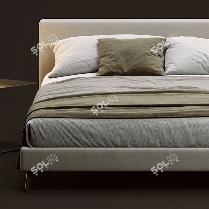 Luxury Meridiani Louis Bed Design 3D model image 2