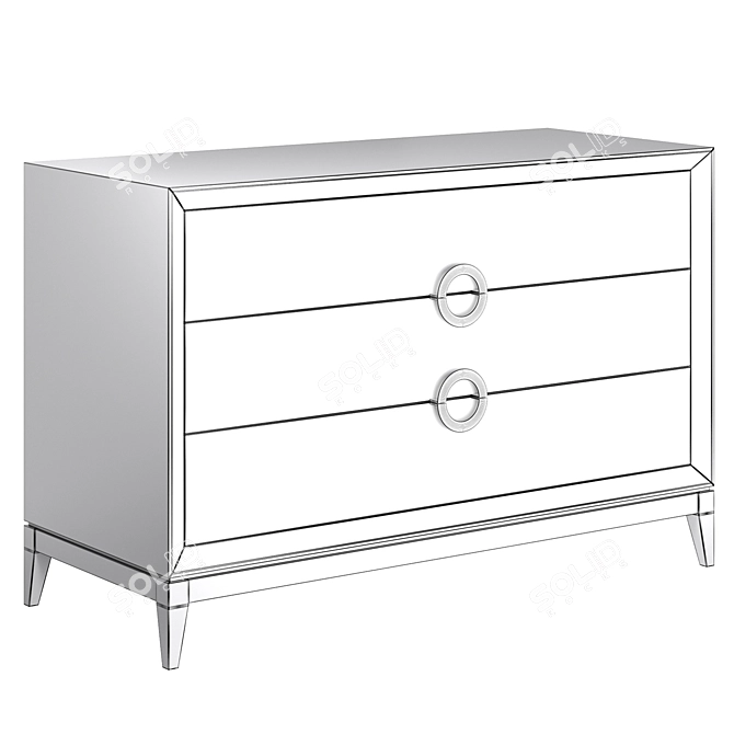 Classic Italian Toscana 3-Drawer Chest 3D model image 4