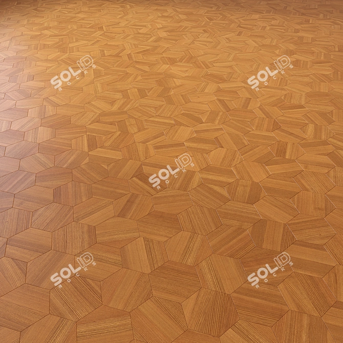 Title: Wooden Floor 3D Model 3D model image 5