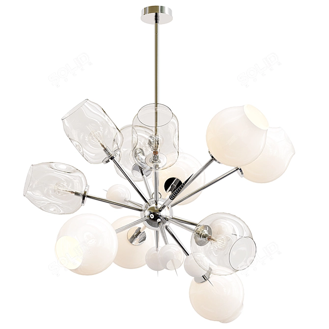 Modern 3D Pendant Light Fixture 3D model image 1