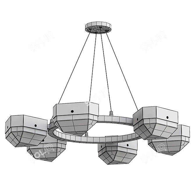 Modern Design Gallery Chandelier 2013 3D model image 2