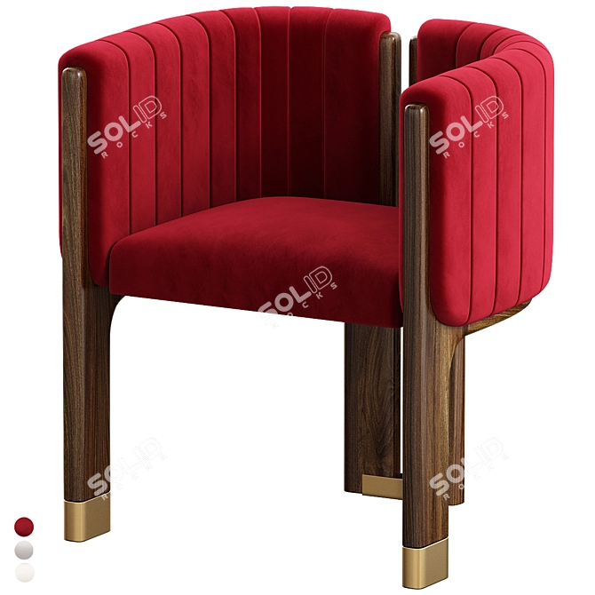 Crawford Dining Chair 3D Model 3D model image 3
