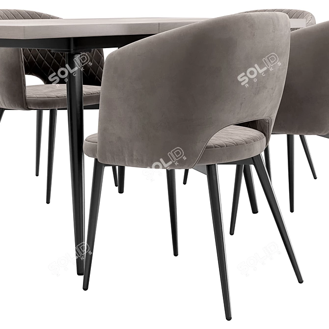 Wind Dining Chair & Stalone Table 3D model image 5