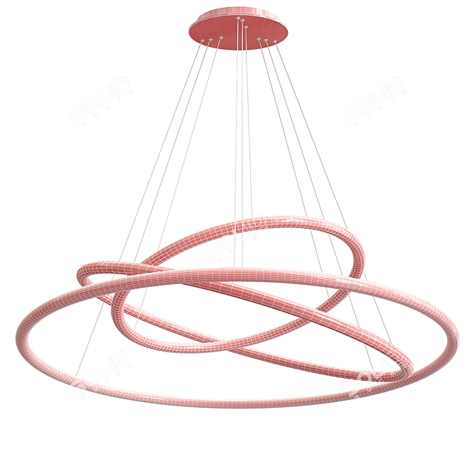 Sleek ARO Cluster Pendant Light 3D model image 2
