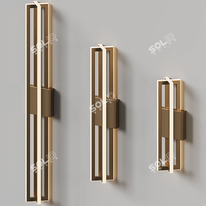 Modern LED Wall Sconce Cass 3D model image 2