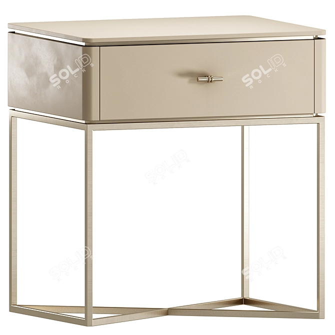 Badiko Bedside Table Customizable 3D model image 1