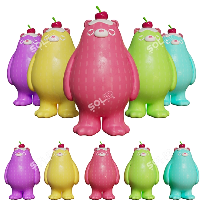 LCX Hong Kong Charity Bear Sculptures 3D model image 1