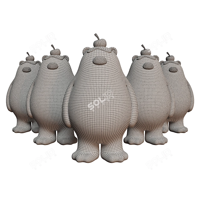 LCX Hong Kong Charity Bear Sculptures 3D model image 2