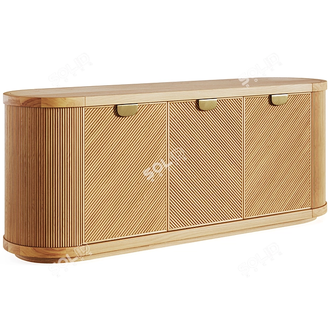 Arianna Raffia Media Console 3D model image 1