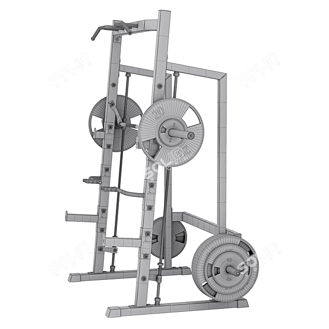 DFC D886 Smith Machine Frame 3D model image 2