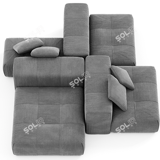 Modern Saba Italia Pixel Sectional 3D model image 4