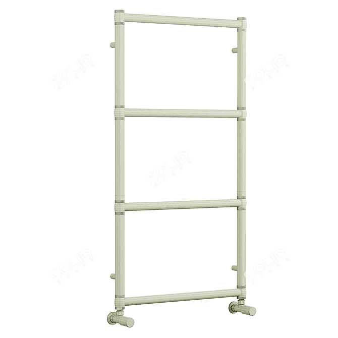 Elegant Gold Heated Towel Rail 3D model image 2