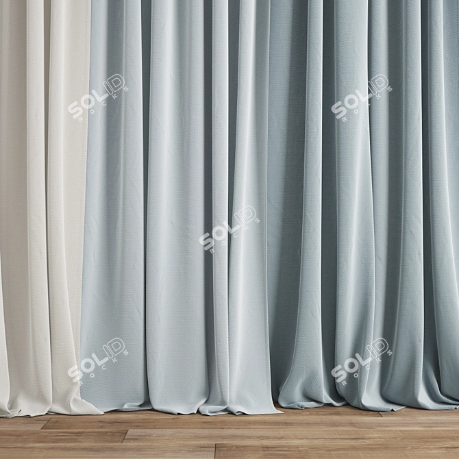 Title: Polygonal Curtain Model Set 3D model image 2