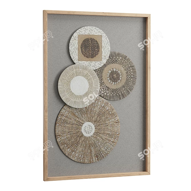 Braided Mulberry Paper Disk Art 3D model image 1