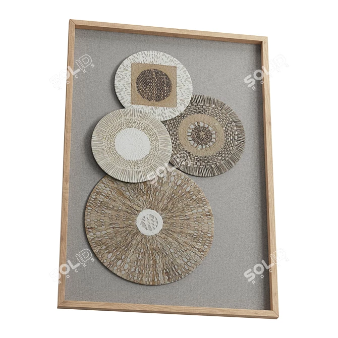 Braided Mulberry Paper Disk Art 3D model image 4