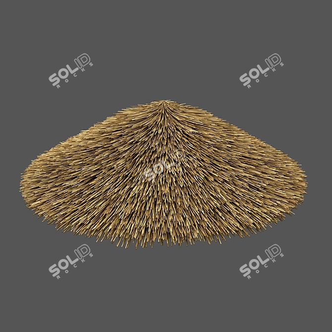 Thatched Roof Set Construction Kit 3D model image 3