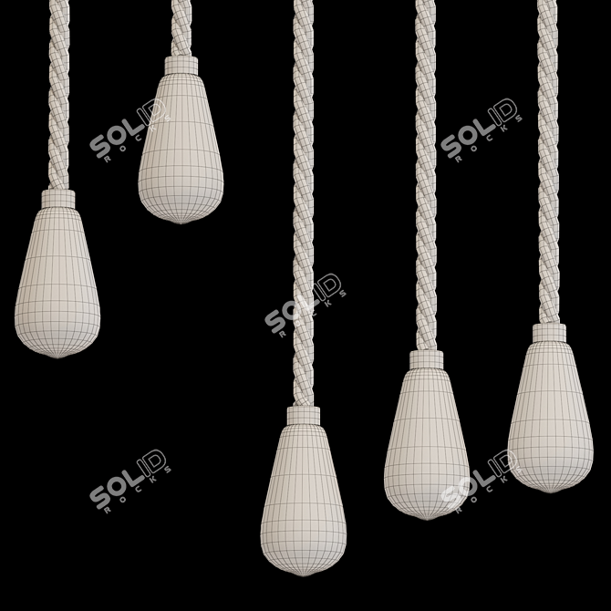 Vintage Edison Pendant Lighting 3D model image 3