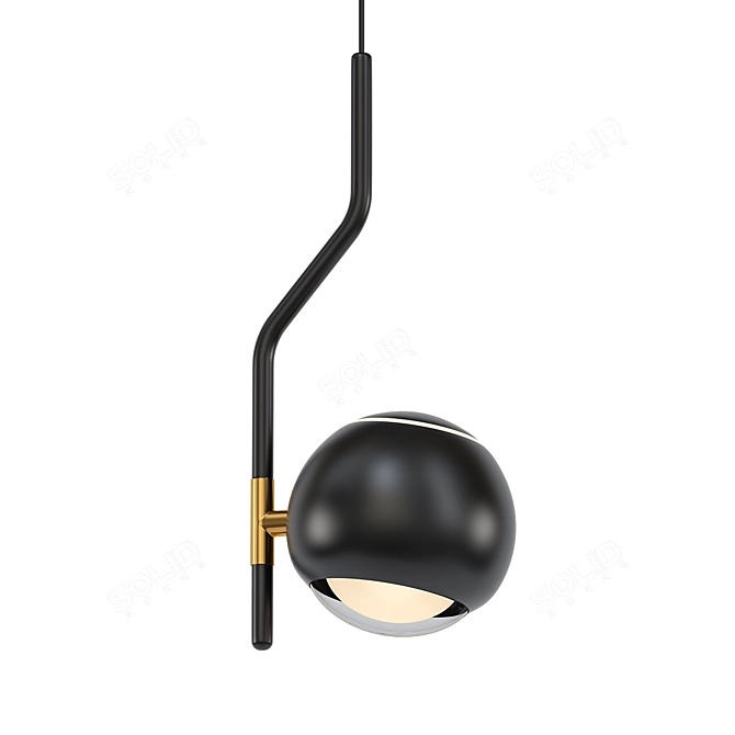 Sleek Igloo Pendant Lamp 3D model image 1