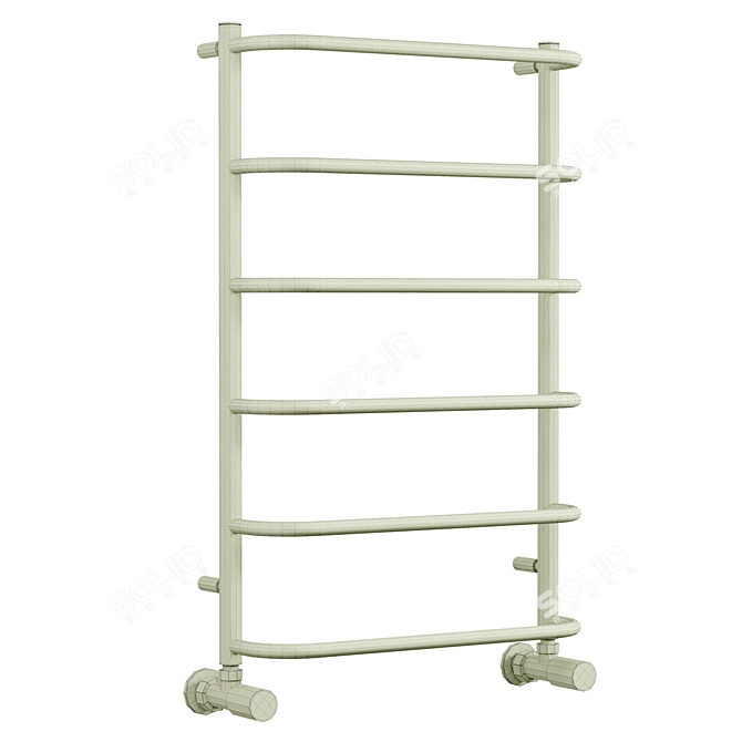 Luxury Gold Heated Towel Rack 3D model image 2